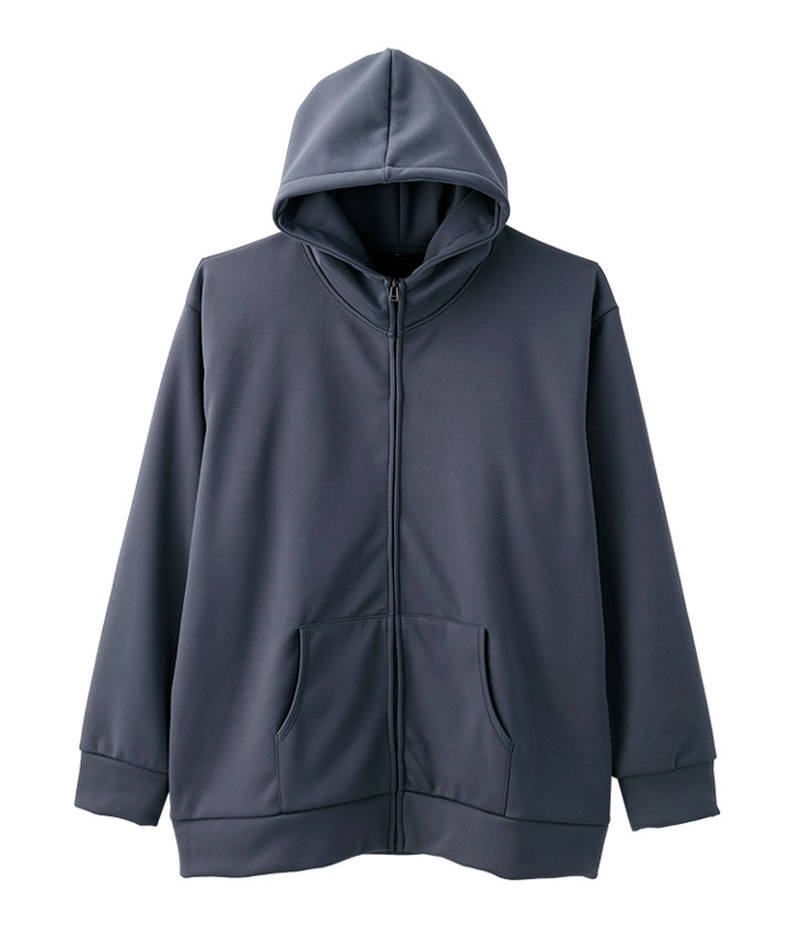 （大きいサイズ）【シルキーエアープレミアム】裏シャギージップパーカー