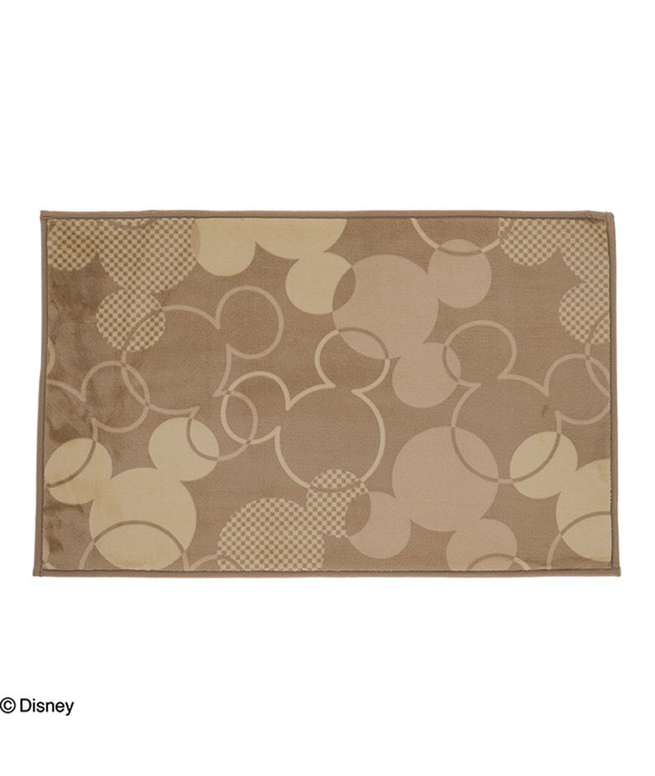 【Ｄｉｓｎｅｙ】シンプルシルエット　ルームマットＢＥ