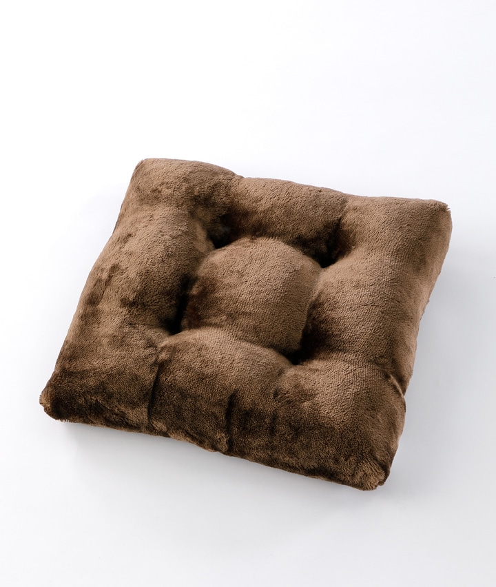 【Ｇｉｎｇｅｒのチカラ】（毛布風タッチ）マチ付きクッション