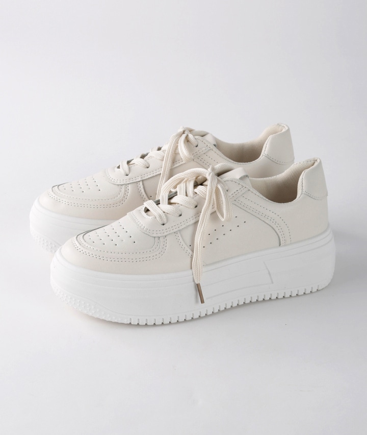 厚底デザインスニーカー