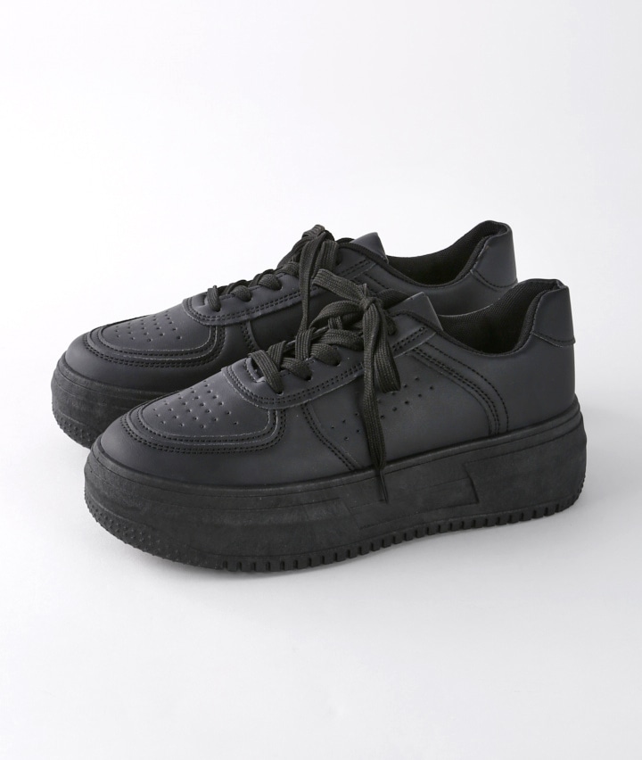 厚底デザインスニーカー