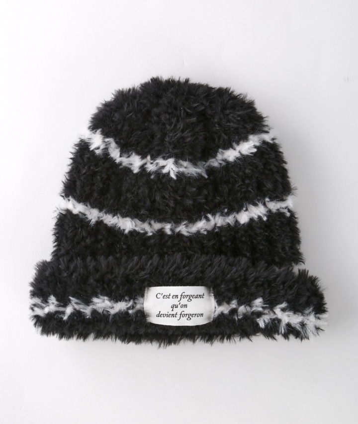 シャギーボーダーニット帽
