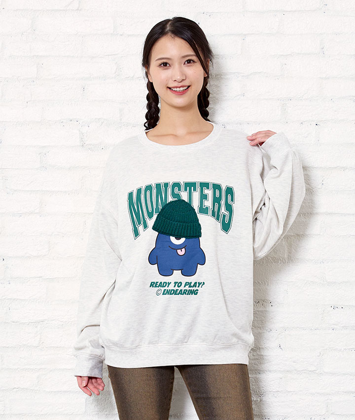 ニット帽モンスタープルオーバー