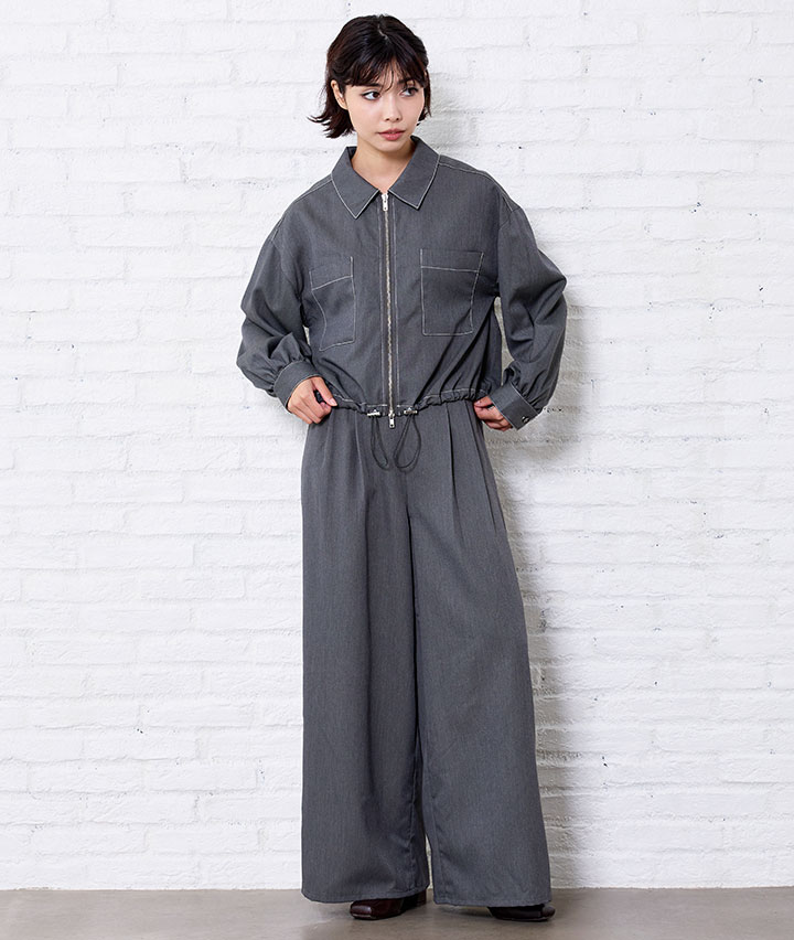 ジャケット＋ワイドパンツセット