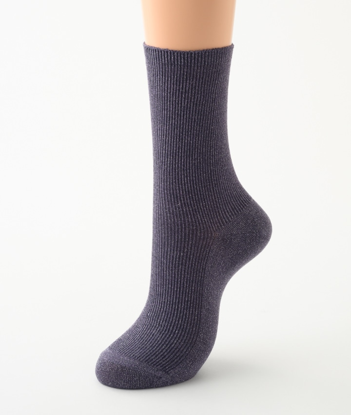 （１足物）ラメリブクルーソックス