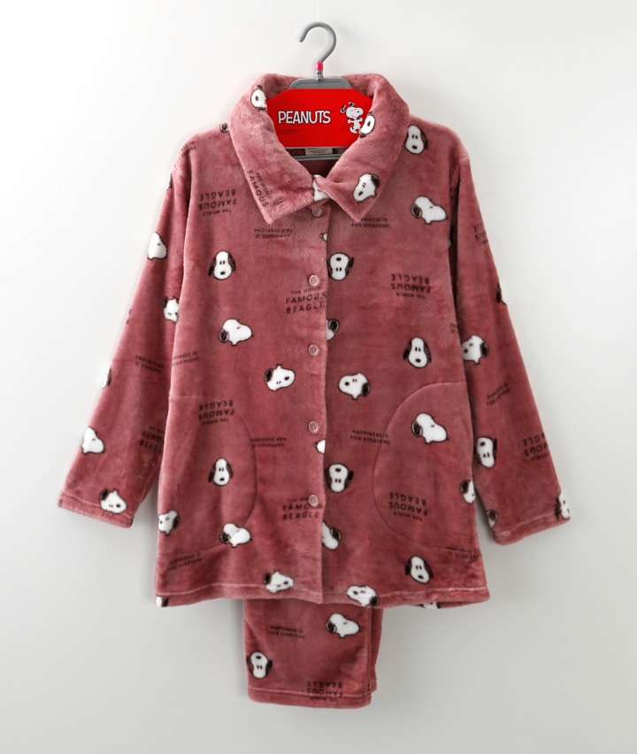 【ふわもこ】【ＰＥＡＮＵＴＳ】（スヌーピー）シャツパジャマ