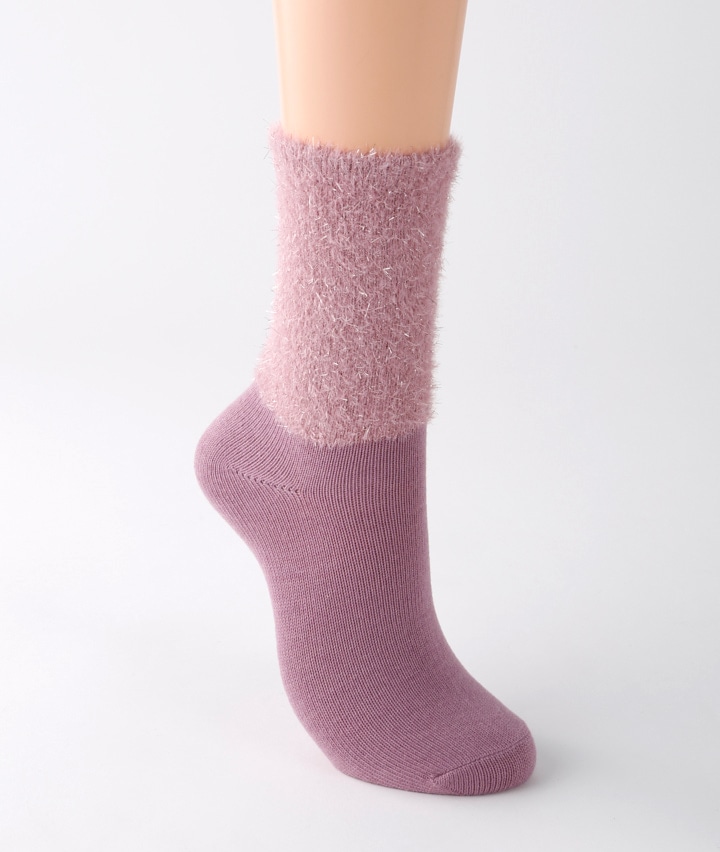 （１足物）トップラメ切り替えソックス