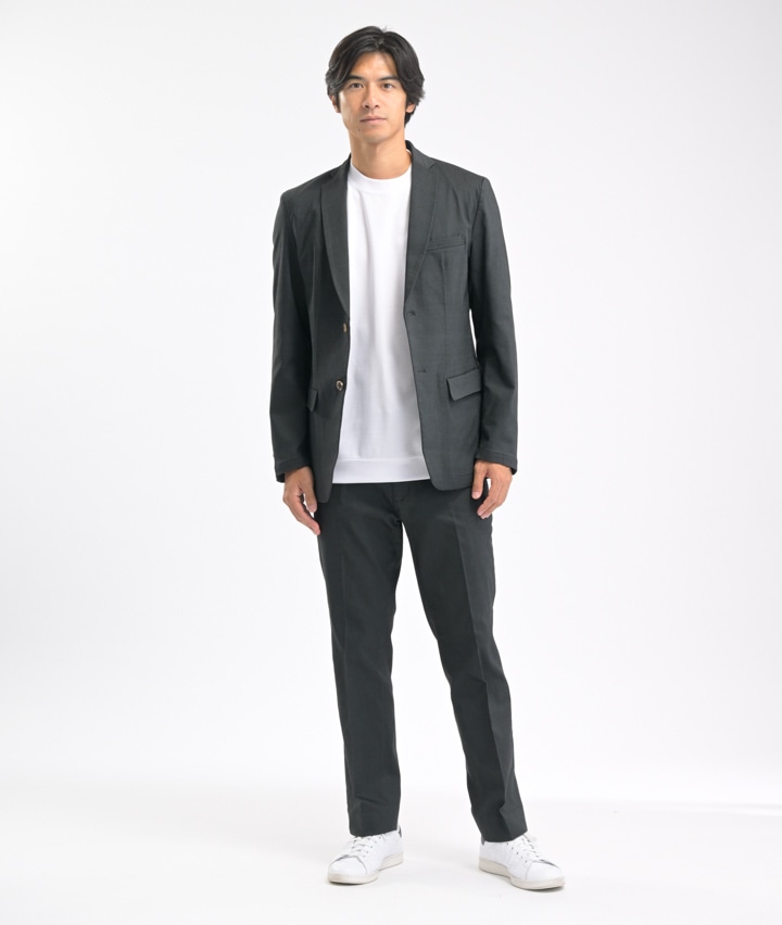 （ストレッチデニムライク）テーラードジャケット