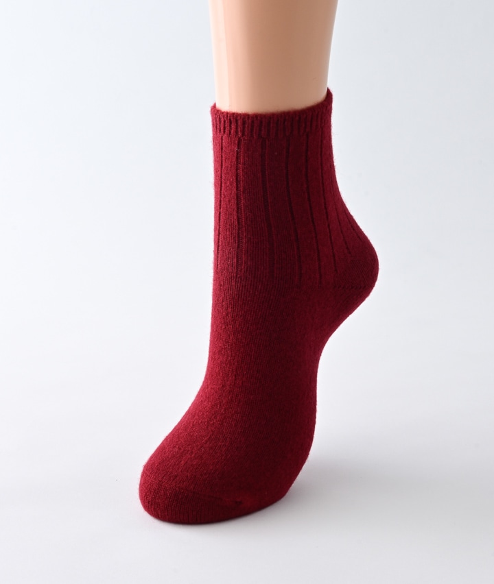 （２足組）毛高混率クルーソックス
