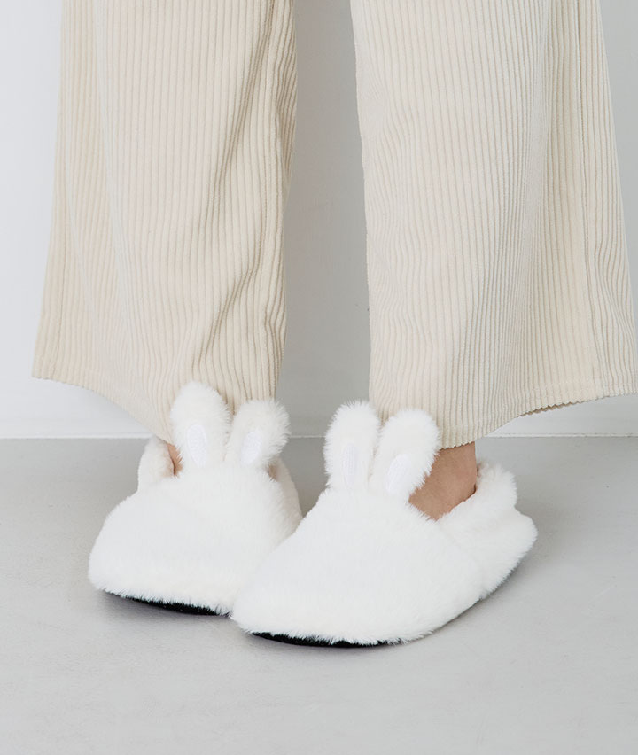 うさみみ付きルームシューズ