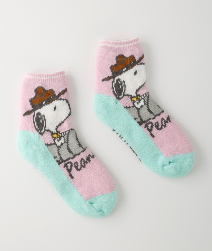 【ＰＥＡＮＵＴＳ】【スヌーピー】（１点物）２重編みソックス