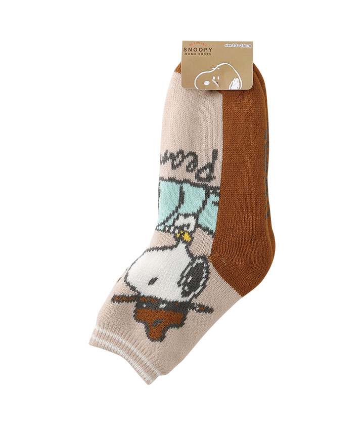 【ＰＥＡＮＵＴＳ】【スヌーピー】（１点物）２重編みソックス