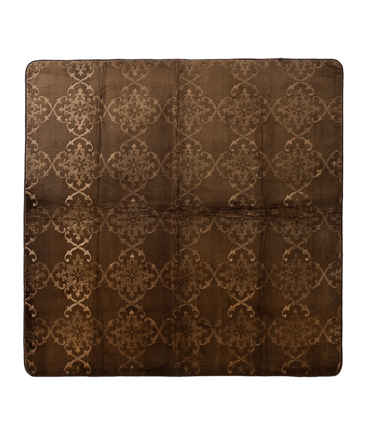 （約３帖用）（撥水・防汚加工）（ボリュームタッチ）フランネル型押しラグ　オーナメント