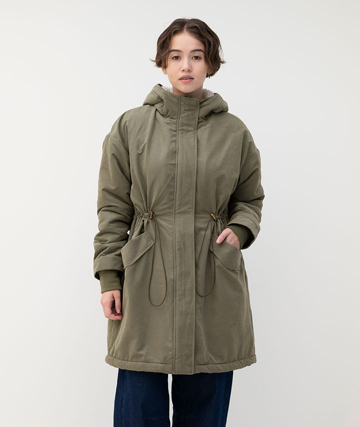 裏ボアミリタリーコート