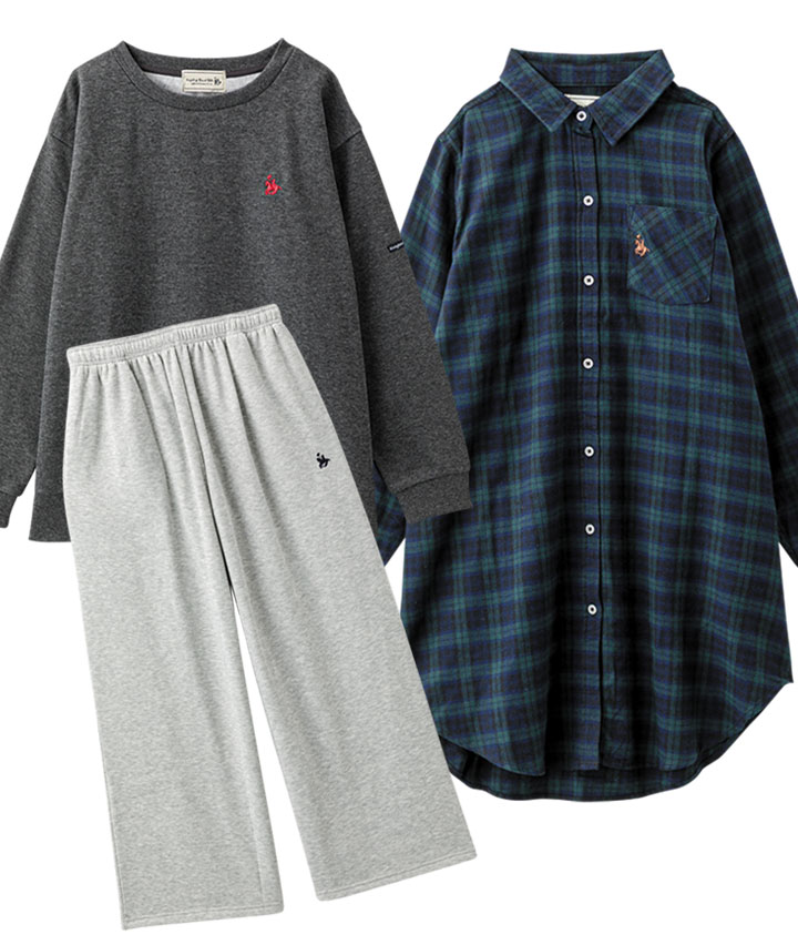 【ＫＲＴ】シャツ＋トレーナー＋パンツセット