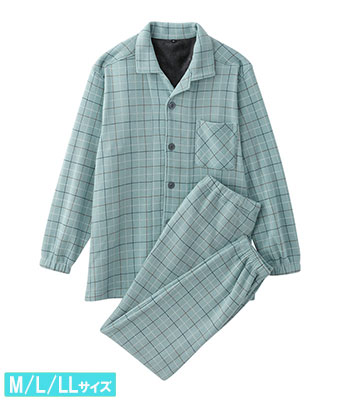 【ＳＵＦＦＵＳＥ】温活裏起毛格子シャツパジャマ