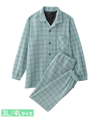 【ＳＵＦＦＵＳＥ】温活裏起毛格子シャツパジャマ