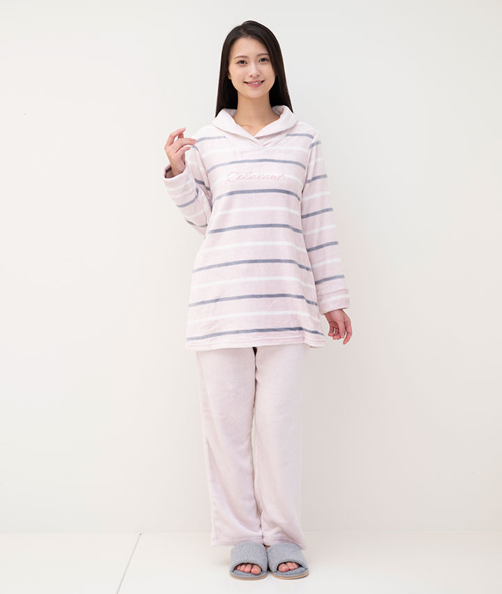 【ＳＵＦＦＵＳＥ】【ふわもこ】ボーダー柄ルームセット