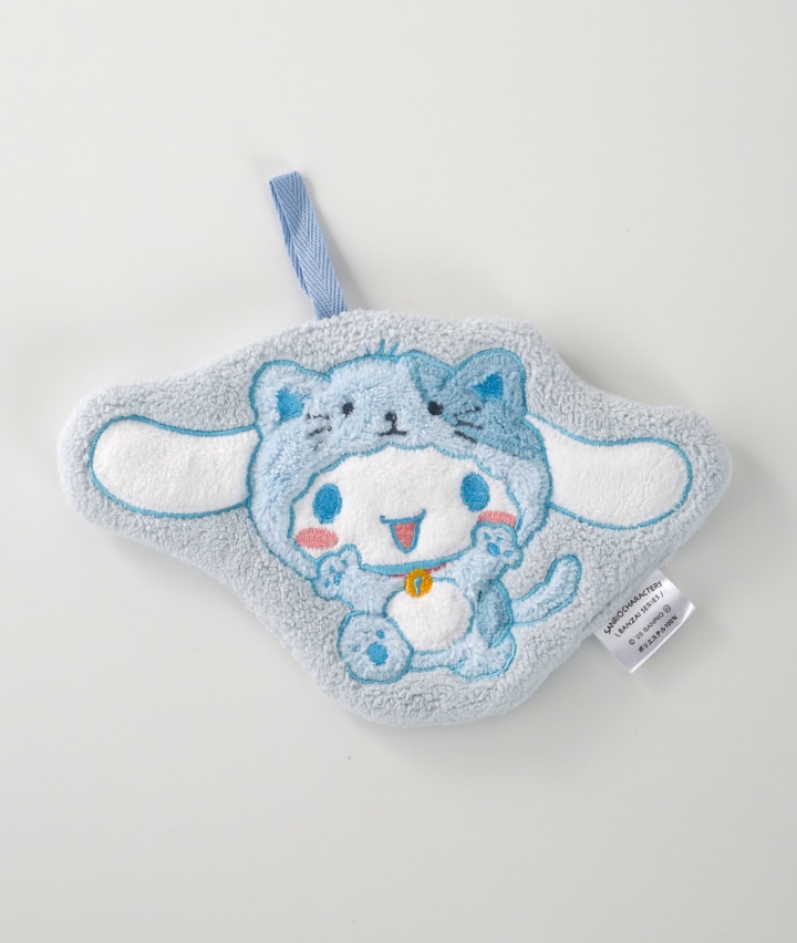 【サンリオ】（シナモロール）サンリオバンザイシリーズ　ダイカットタオルマスコット　シナモロール（ネコ）