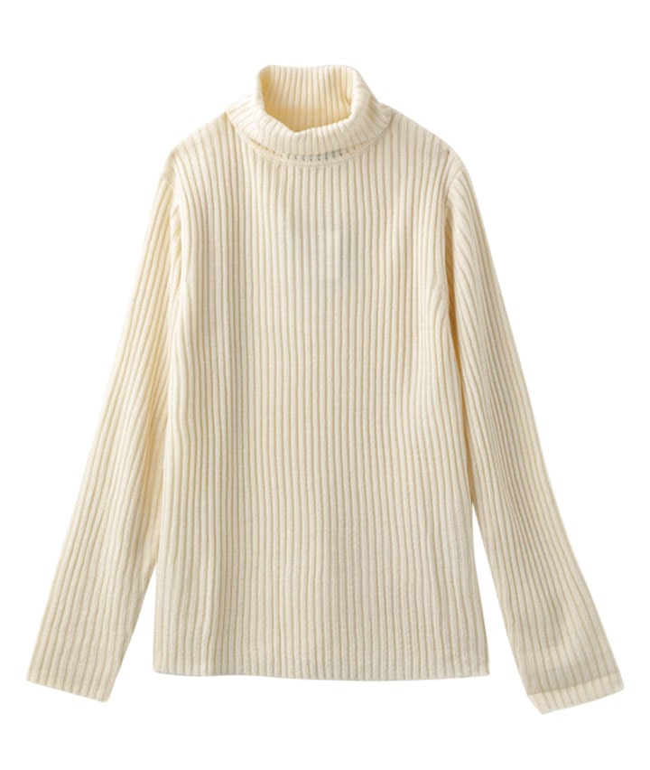 リブタートルネックセーター