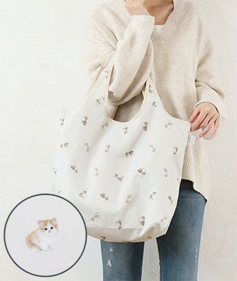 （予約販売）ネコ保冷くり手トート