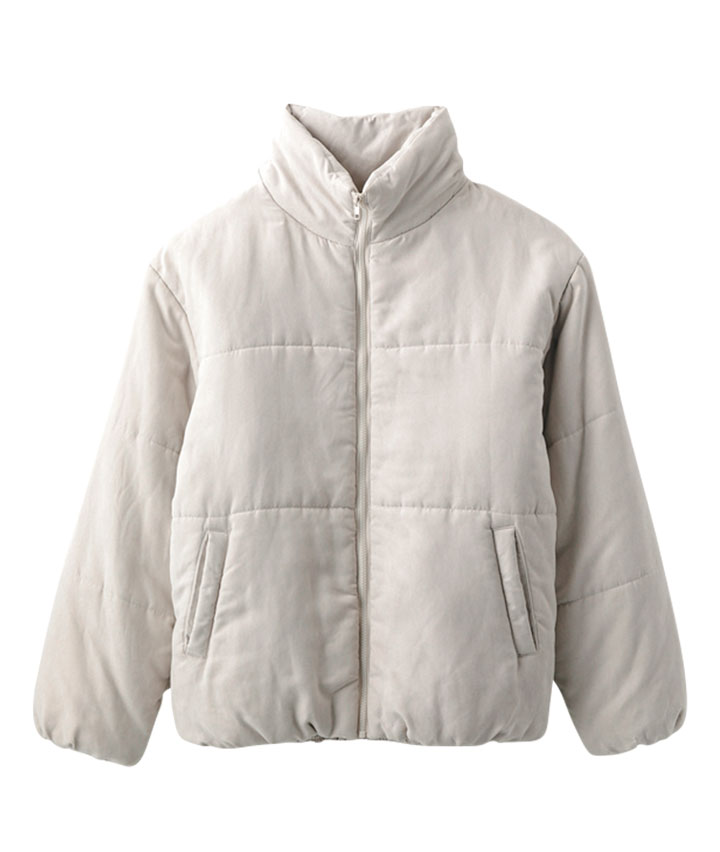 フェイクスエード中綿ブルゾン