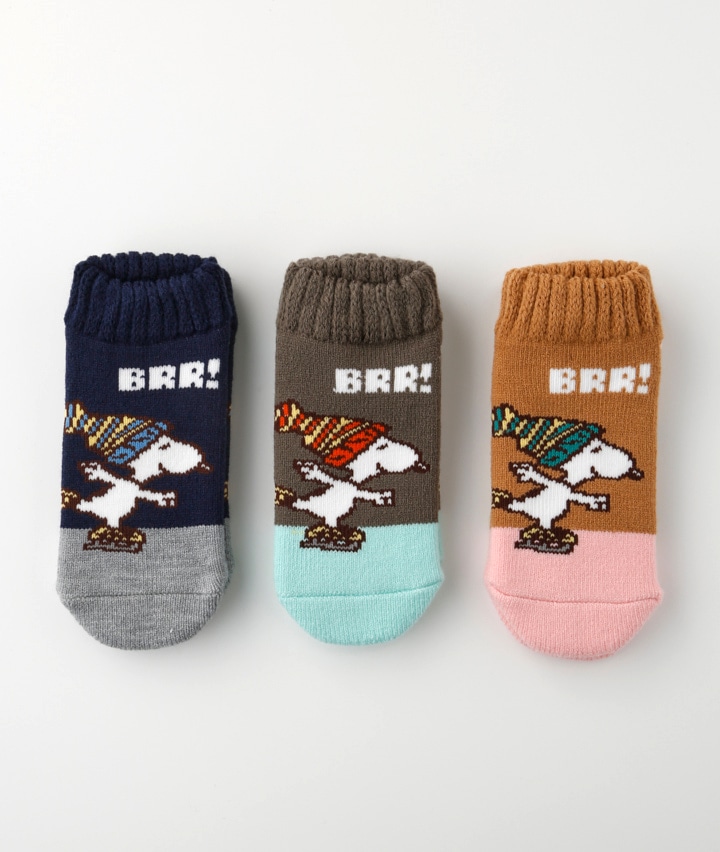 【ＰＥＡＮＵＴＳ】（スヌーピー）（３足組）バルキーソックス