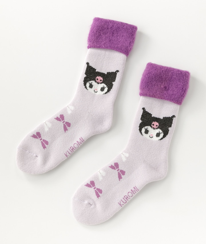 【サンリオキャラクターズ】（クロミ）（１足物）婦人裏起毛ソックス