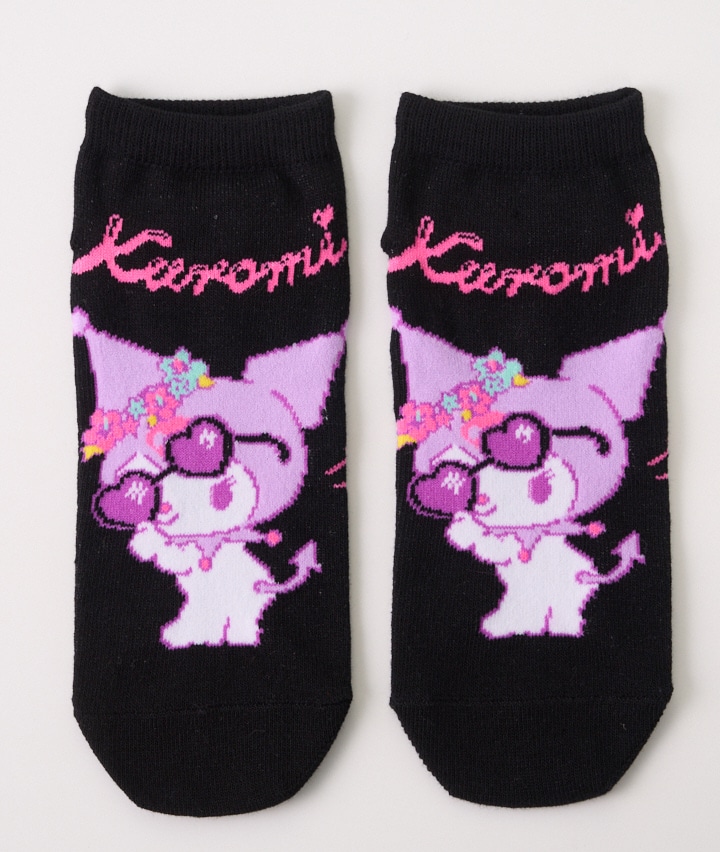 【サンリオキャラクターズ】（クロミ）（１足物）フロント柄ソックス