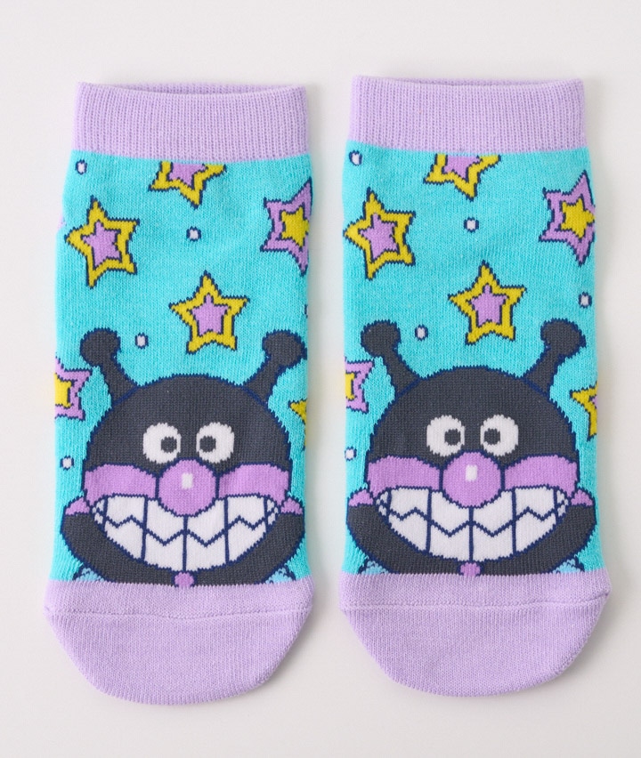【それいけ！アンパンマン】（バイキンマン）（１足物）フロント柄ソックス