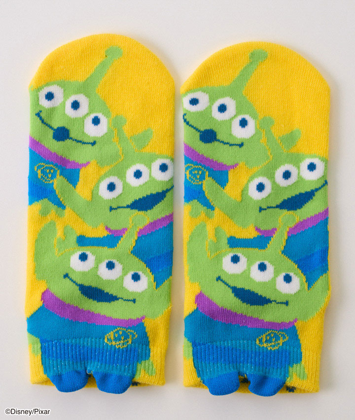 【Ｄｉｓｎｅｙ】（トイストーリー）（エイリアン）（１足物）フロント柄ソックス